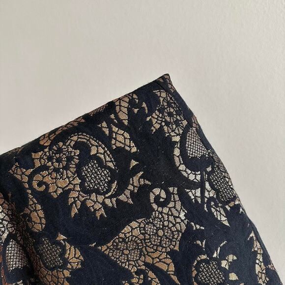 vintage BEBE black and gold abstract mini skirt - Picture 6 of 7